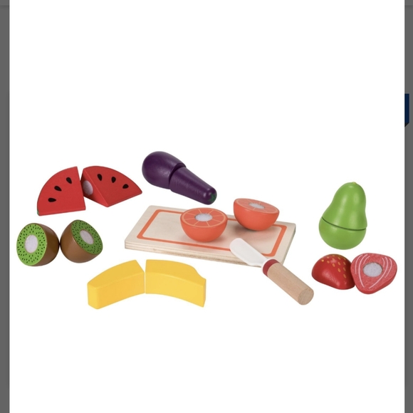 Playtive Other - PLAYTIVE® Houten fruitset, 14-delig, met velcro